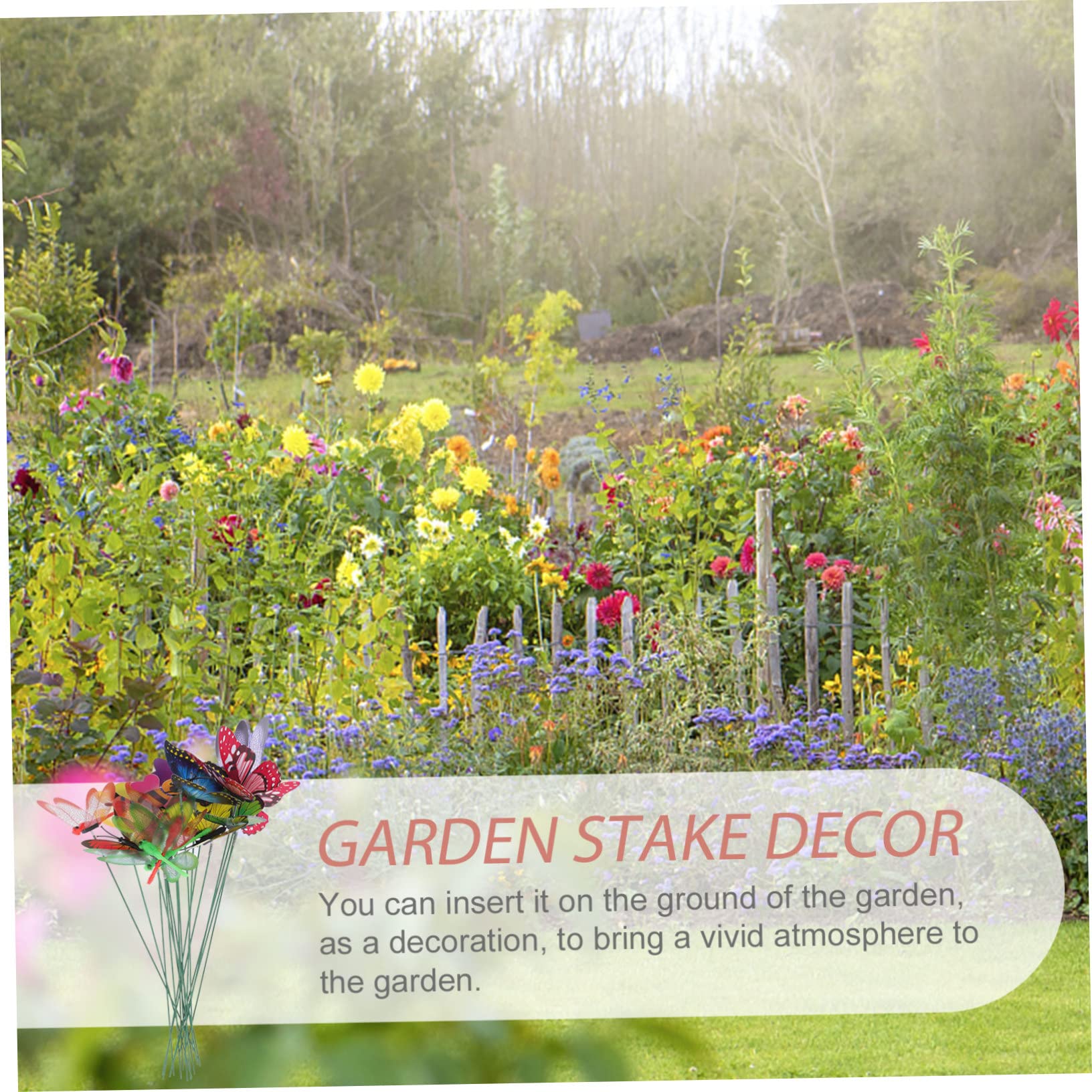 UKCOCO 90stücke Teiliges Garten- Simulation Von Libellen Und Schmetterlingen Attraktive Gartenstecker Für Kreative Gartengestaltung Für Blumenbeete Und Terrassen