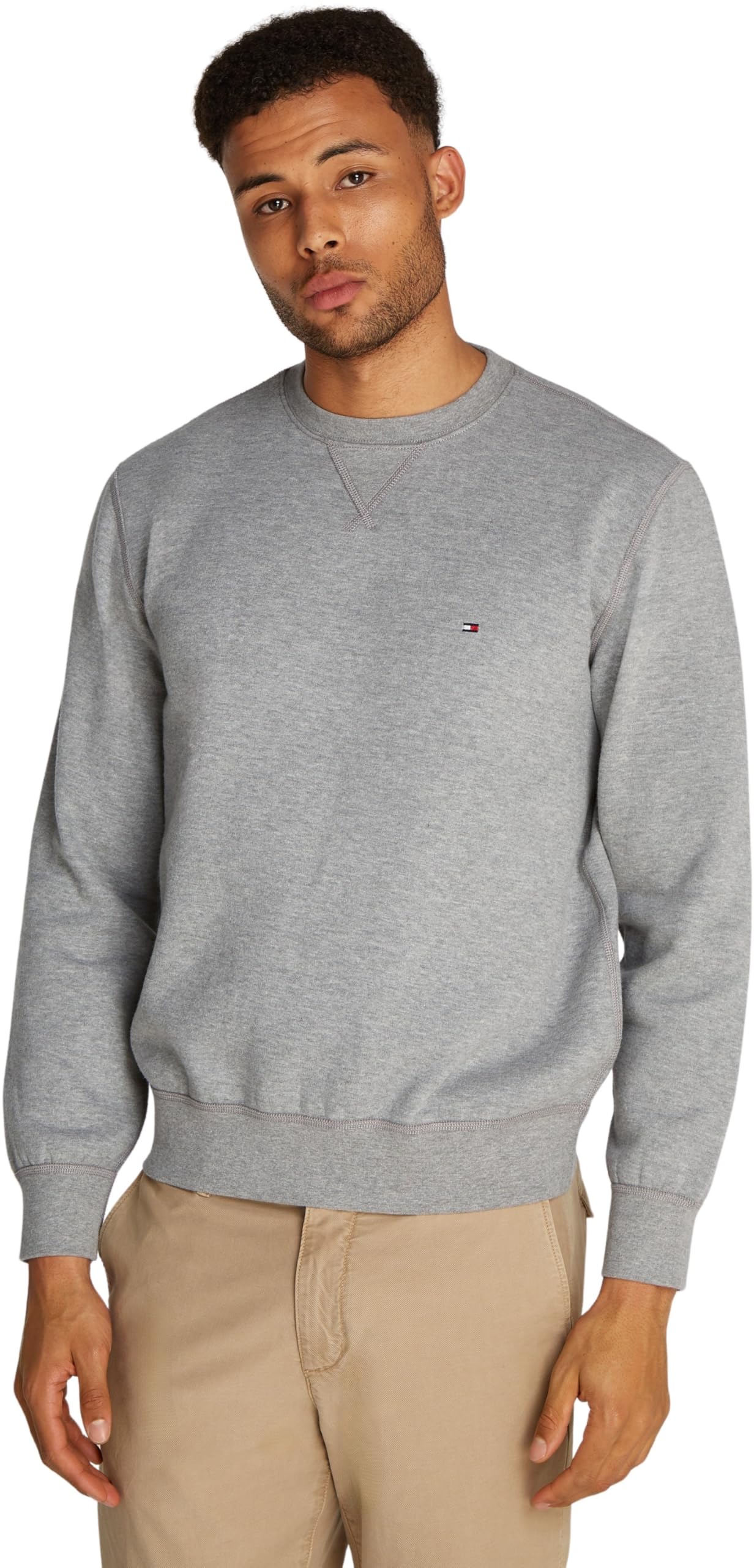 Tommy Hilfiger Men’s Essential Crew Neck Regular Fit Fleece Sweatshirt