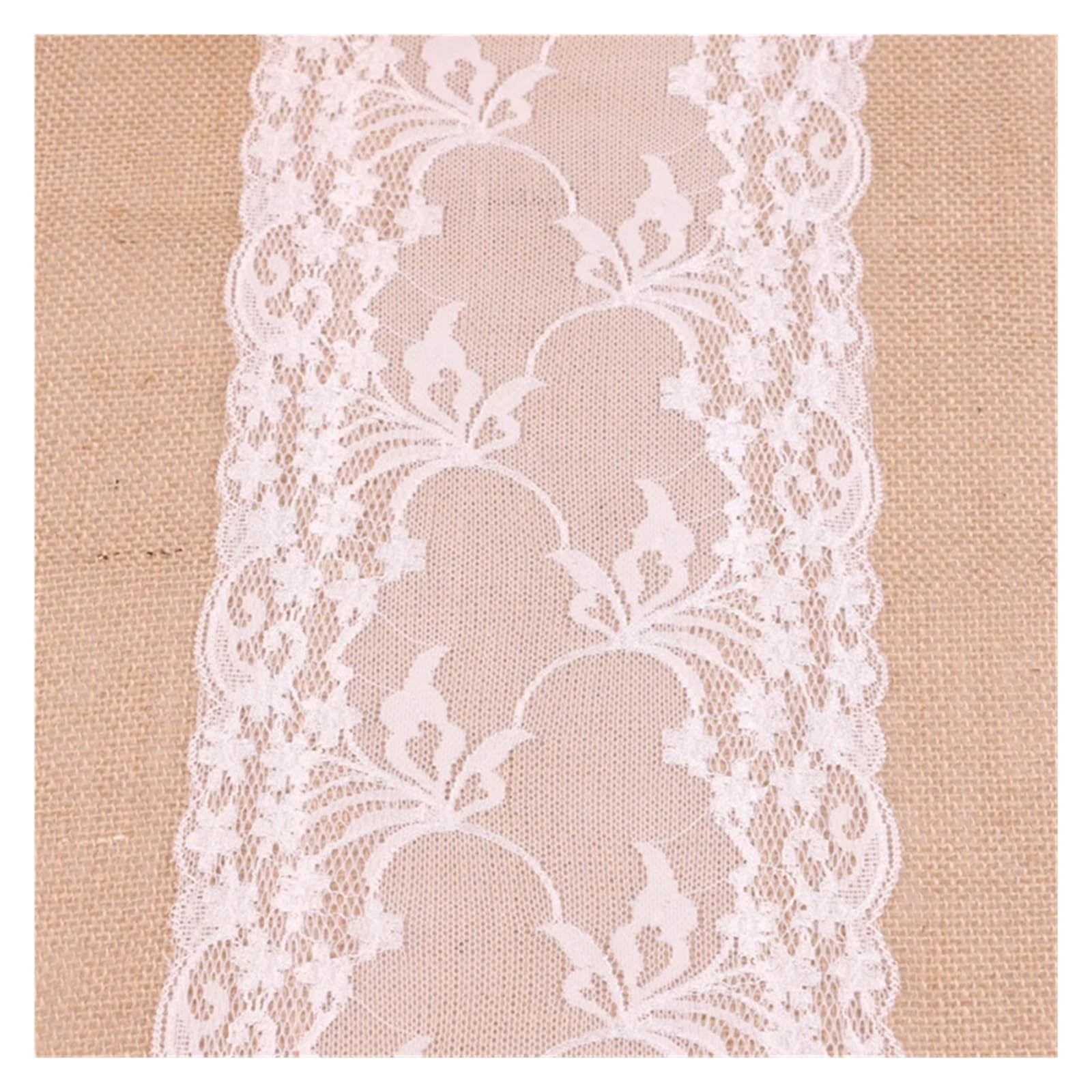 Runner Da Tavola Natalizio 275 cm juta lino iuta tavolo gadget matrimonio sala da pranzo tovaglia ristorante runner(Lace 1)