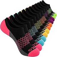 Eallco Women's No Show Athletic Socks - Cushioned Low Cut Non-Slip Running Ankle Socks 6 Pairs, Breathable & Comfortable