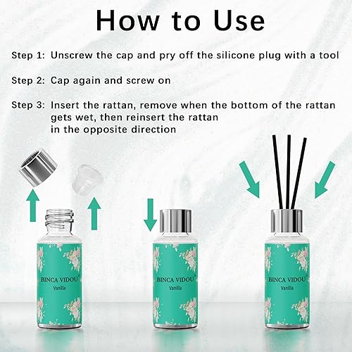 Miniatura 6 de Binca Vidou - Juego de 3 difusores portátiles de perfumes palos perfumados para decoración de oficina hogar producto de fragancia de 17 onzas x 3