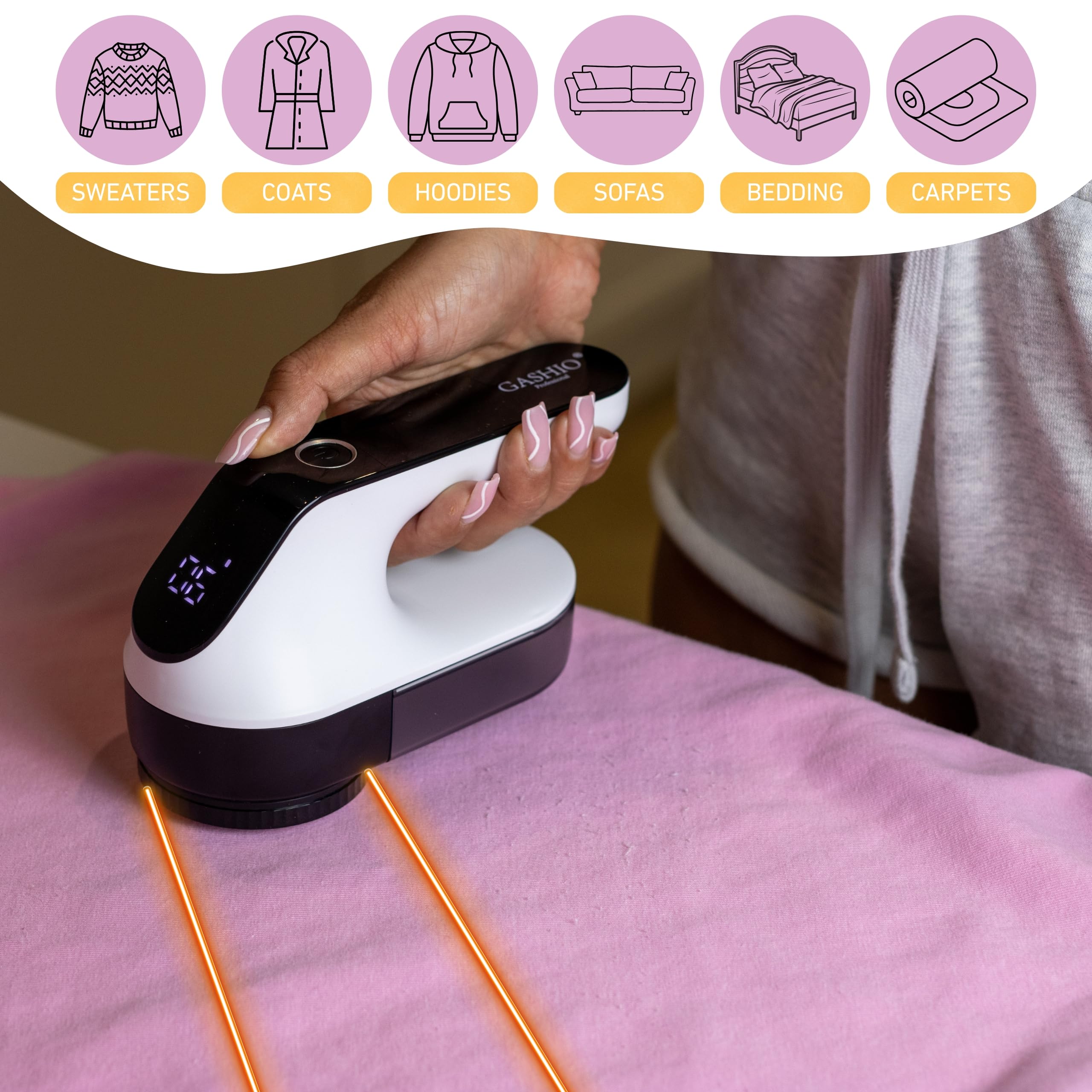 M1 - Rasoio elettrico ricaricabile, potente rimozione pelucchi e rasatura pelucchi per vestiti, Lint Remover, Fabric Shaver, Slanugine, ideale per tessuti e maglioni