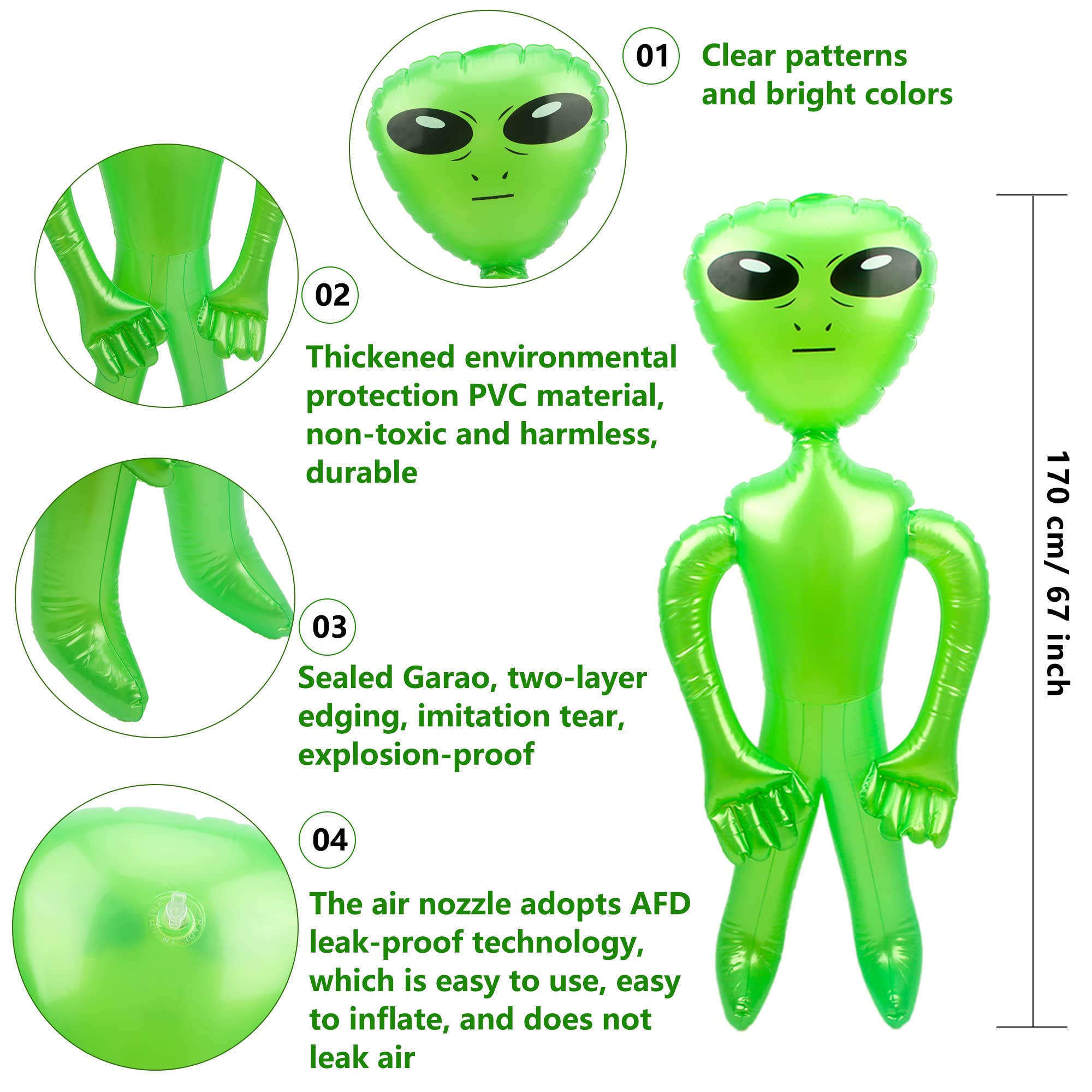 Alien Gonflable | Grande Décoration D'Halloween Amusante En