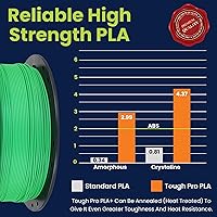 Vista 140 de 3D-Fuel 3D Filamento Pro PLA+ Negro Medianoche de Alta Temperatura y Resistente, 1.75mm, 1 kg +/- 0.02mm de Tolerancia, Fabricado en EE.UU., Fácil