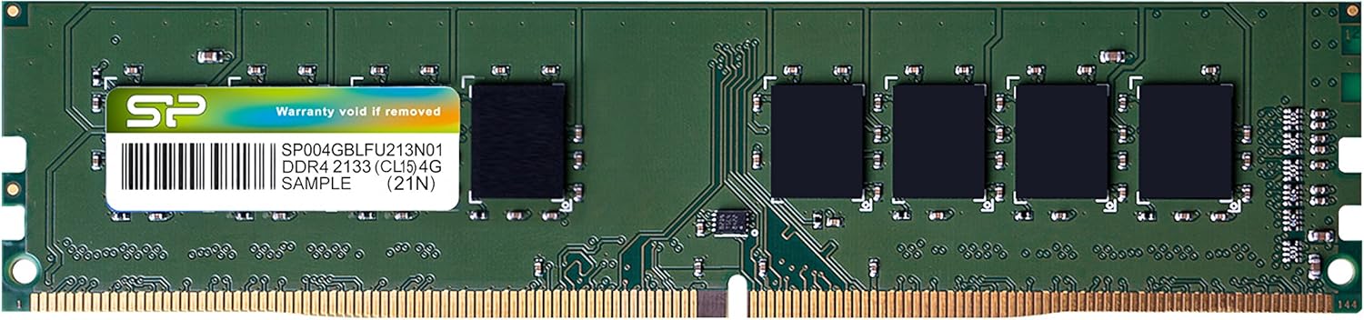 Silicon Power DDR4-2400 (PC4-19200) 4GB 288Pin 1.2V CL17 SP004GBLFU240N02 Desktop PC Memory Green