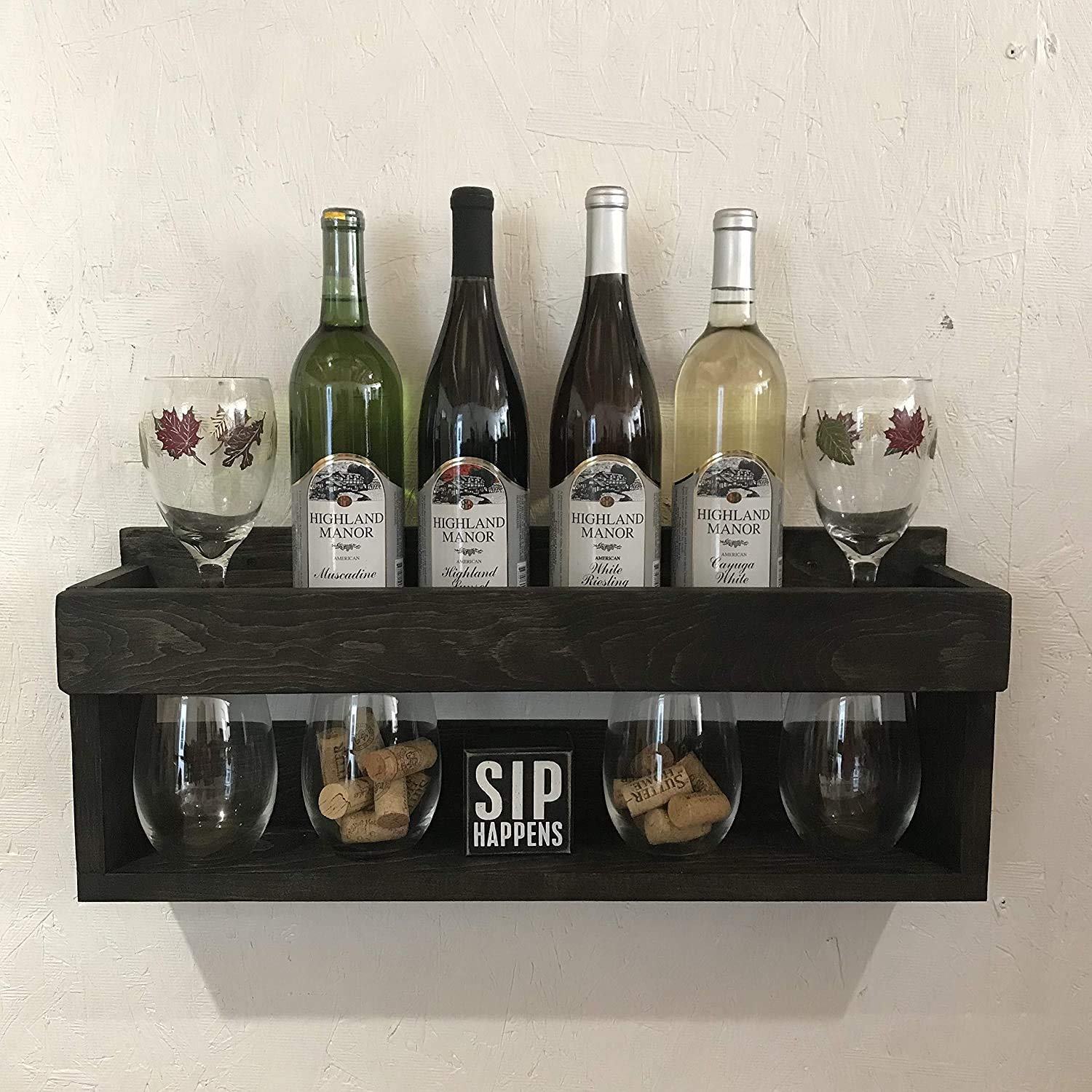 Eagle Furniture Wood Wine Glass Rack Wall Wine Glass Rack Wine Wall