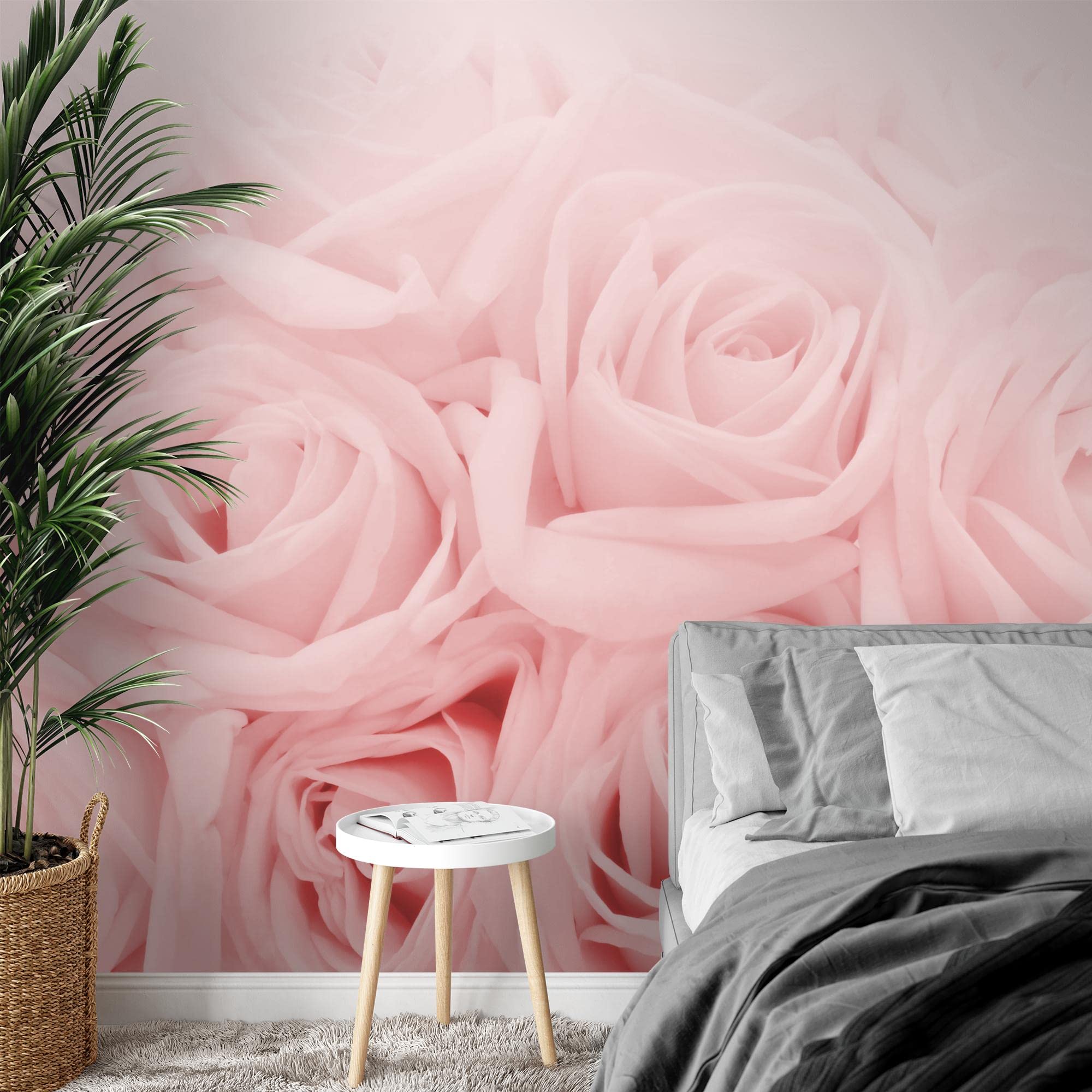Fotobehang Bloemen Rozen 396 x 280 cm - Vliesbehang Woonkamer Slaapkamer Kantoor Hal Decoratie Muurschilderingen XXL Moderne Wanddecoratie - 100% MADE IN GERMANY - Runa Behang - 9258012a