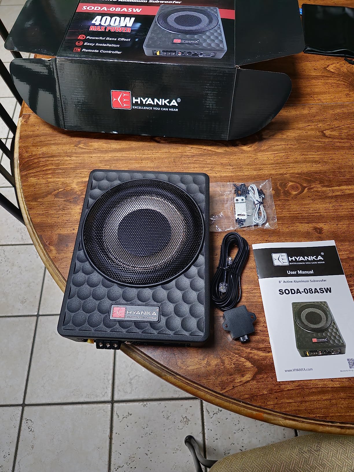16/mo Finance H YANKA 400W 8 Inch Powered Underseat Subwoofer Car