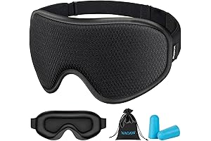 WAOAW Sleep Mask, Eye Mask for Sleep, Silk Eye Sleeping Masks for...