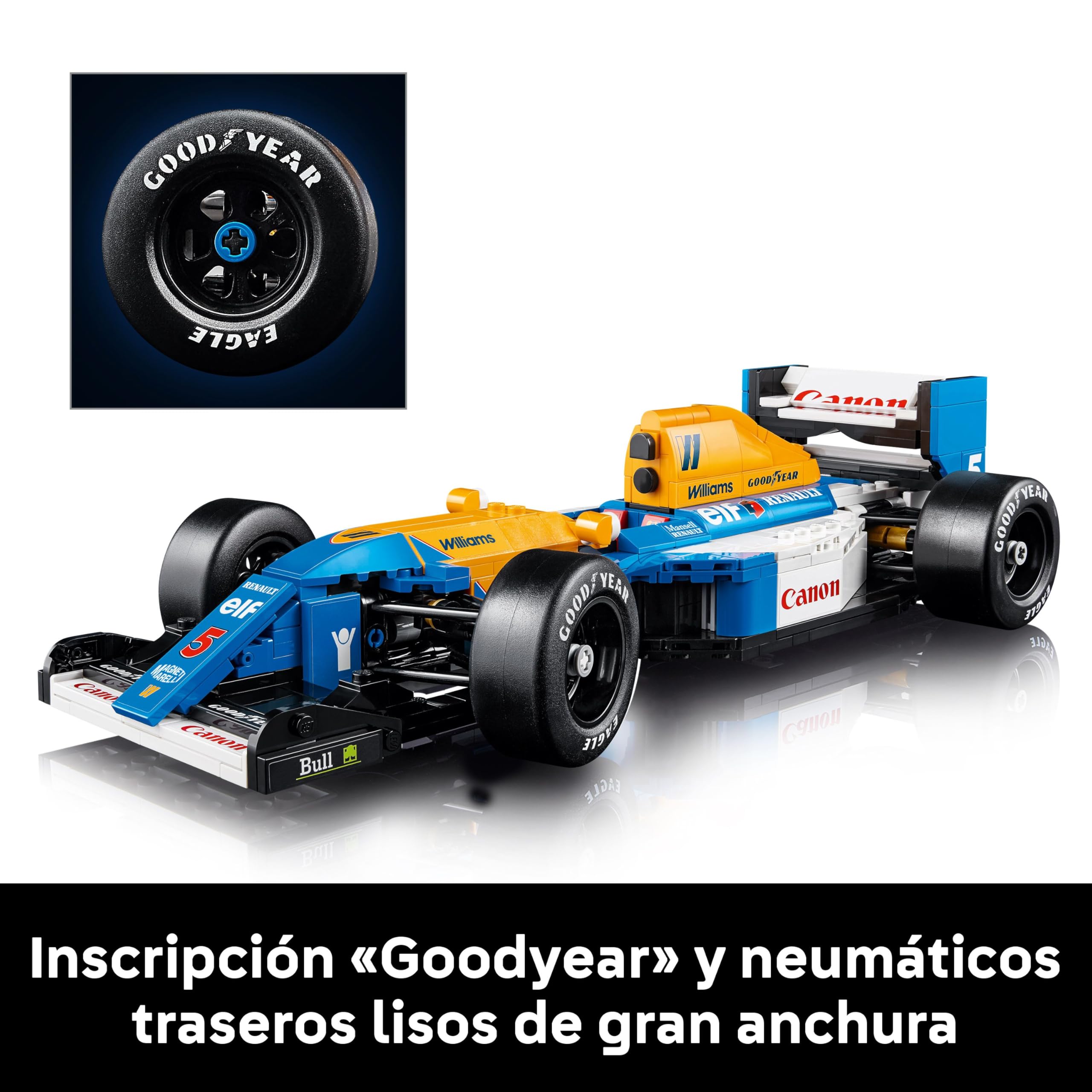 LEGO Icons Williams Racing FW14B y Nigel Mansell Maquetas para Construir para Adultos con Minifigura, Kit de Maquetas de Coche de Fórmula 1, Regalo para Hombres y Padres Fans de la F1 10353