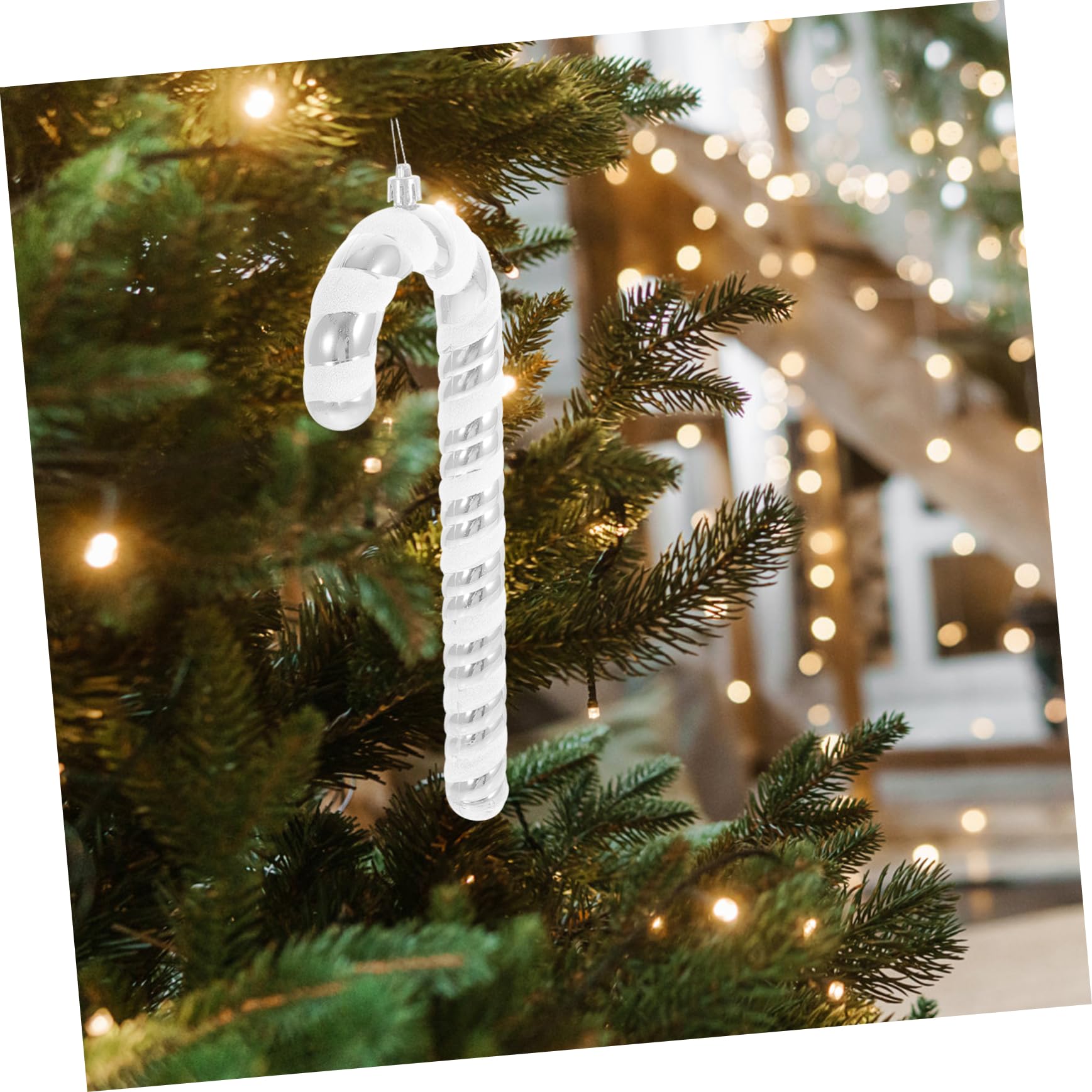 PRETYZOOM 6 STK Weihnachtsstock Zuckerstange Zum Aufhängen Weihnachtsdekoration Drinnen Weihnachtsbaum Schmücken Weihnachtsbaumschmuck Festschmuck Verdrehtes Zuckerstangendekor Plastik