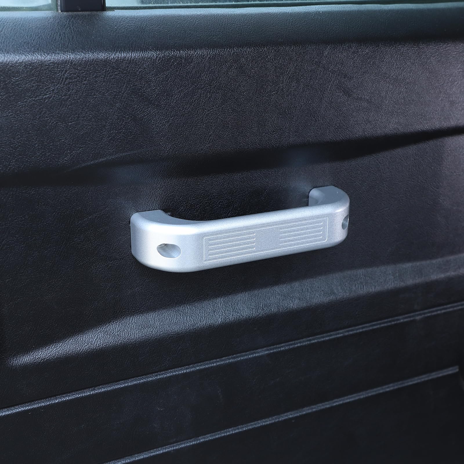 Poignée de porte intérieure en alliage d'aluminium pour Land Rover Defender 110 90 130 (Style B) Argenté