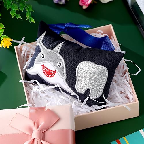 Miniatura 3 de Qunclay Almohada de hadas de dientes con bolsillo para niños, bolsa de recuerdo de hada de dientes, regalos para niña y niño, 3.9 x 5.9 pulgadas