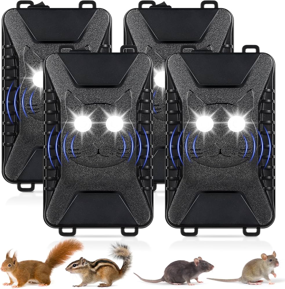 Ultrasonic Rodent Repellent For Cars And Indoor 4 Packs: Ultimate Pest Defense