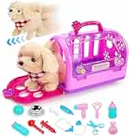 ペットケアプレイセット 電動獣医プレイセット しっぽが揺れる 子犬 幼児 教育 Amazon | Sotodik ペットケアプレイセット 電動獣医プレイセット