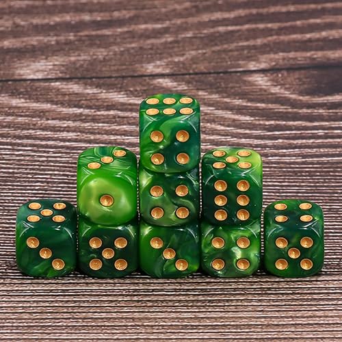 Miniatura 5 de Juego de dados de 36 piezas de 0.472 pulgadas y 6 caras, juego de dados D6 de dos colores, juego estándar de 6 caras para juegos de mesa, juegos de