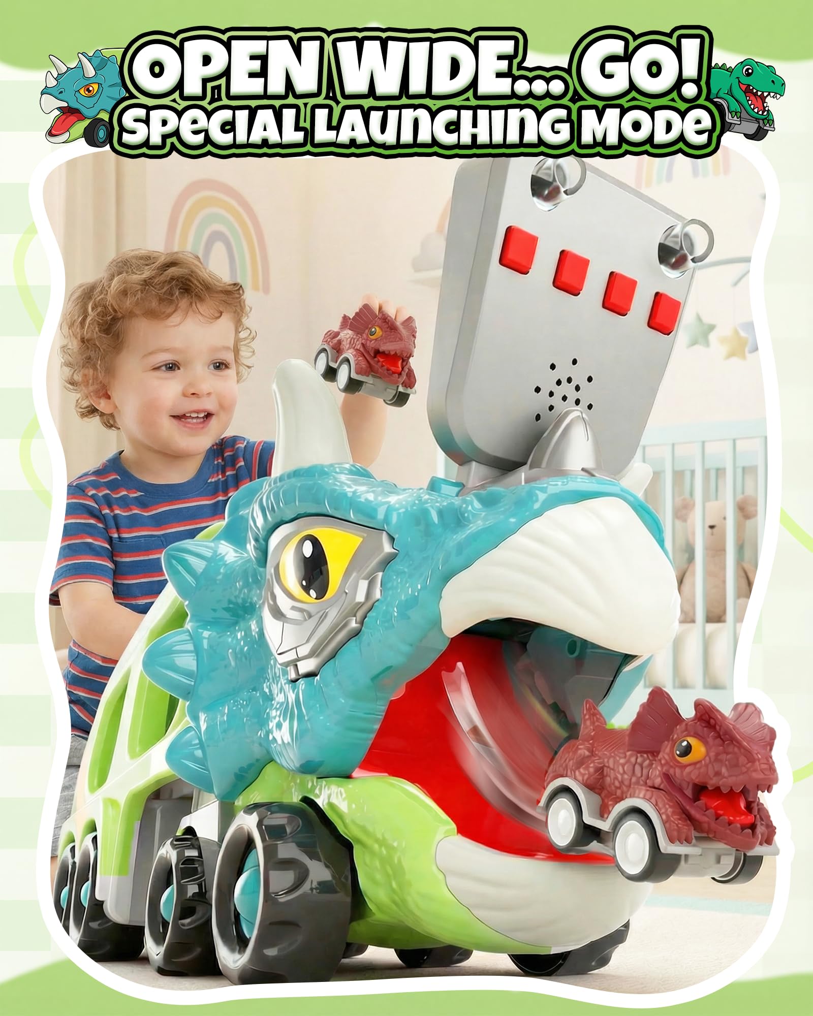 Dinosaur Truck Toys - 9-in-1 Dino Cars! -4