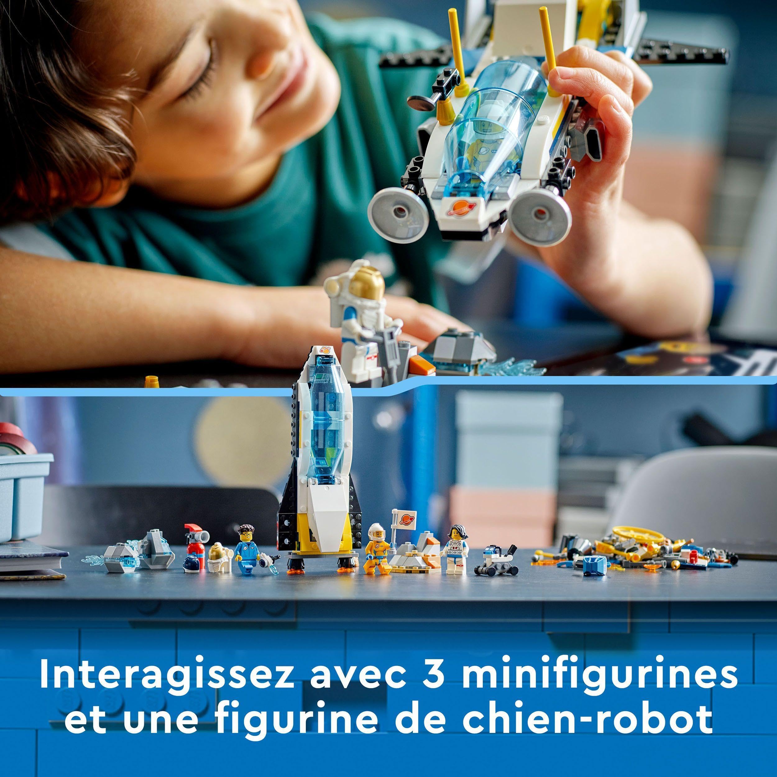 LEGO 60354 City Missions d’Exploration Spatiale sur Mars, Jouet de Construction Interactif avec Vaisseau Spatial et Planète Rover, pour Enfants de 6 Ans
