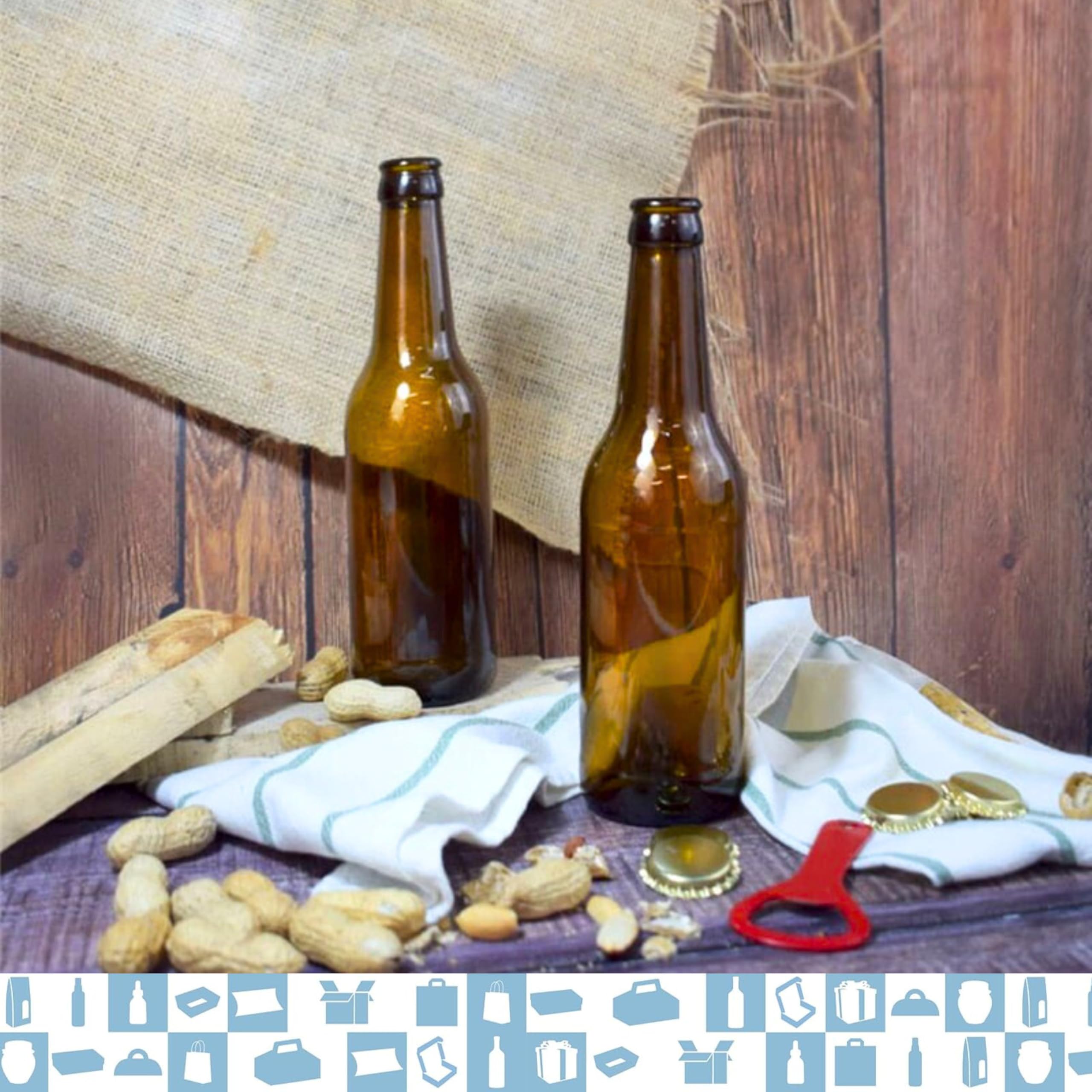 Botellas Vacias de Cristal para Cervezas 33cl Reutilizables com Chapa