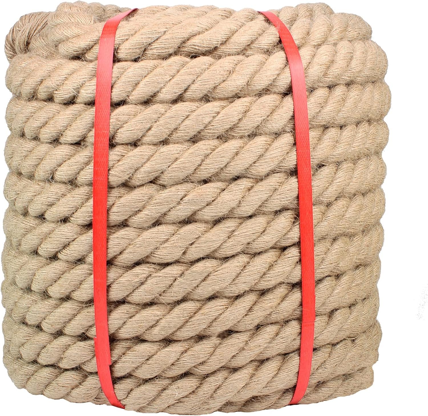 Corda Manila, 3,8 cm x 45,1 m, corda spessa ritorta per paesaggistica, artigianato, sport, nautica, progetti e legami