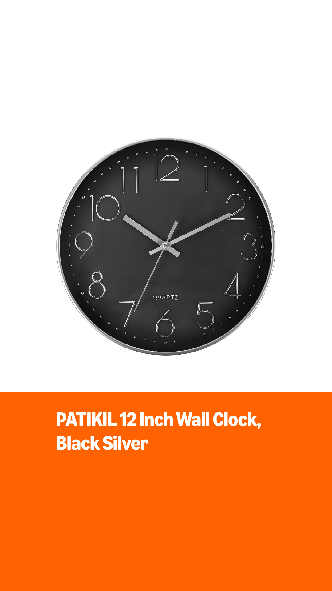 Reloj de pared analógico silencioso 12 pulgadas miniatura 7