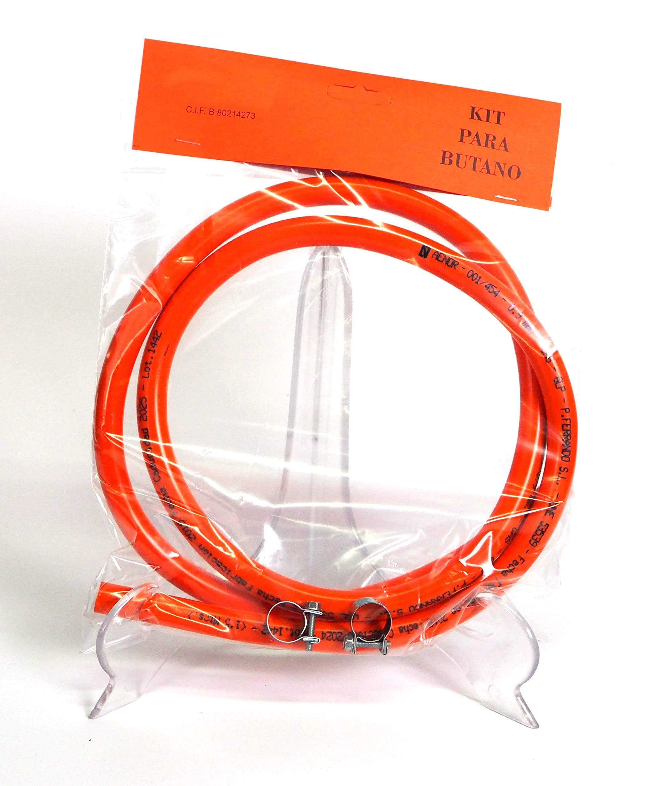 Kit Tubo Adattatore Per Ricarica Propano 91 Cm - Con Manometro E Valvola On/Off Per Serbatoi 0,5 Kg E Bombola QCC1 - 2