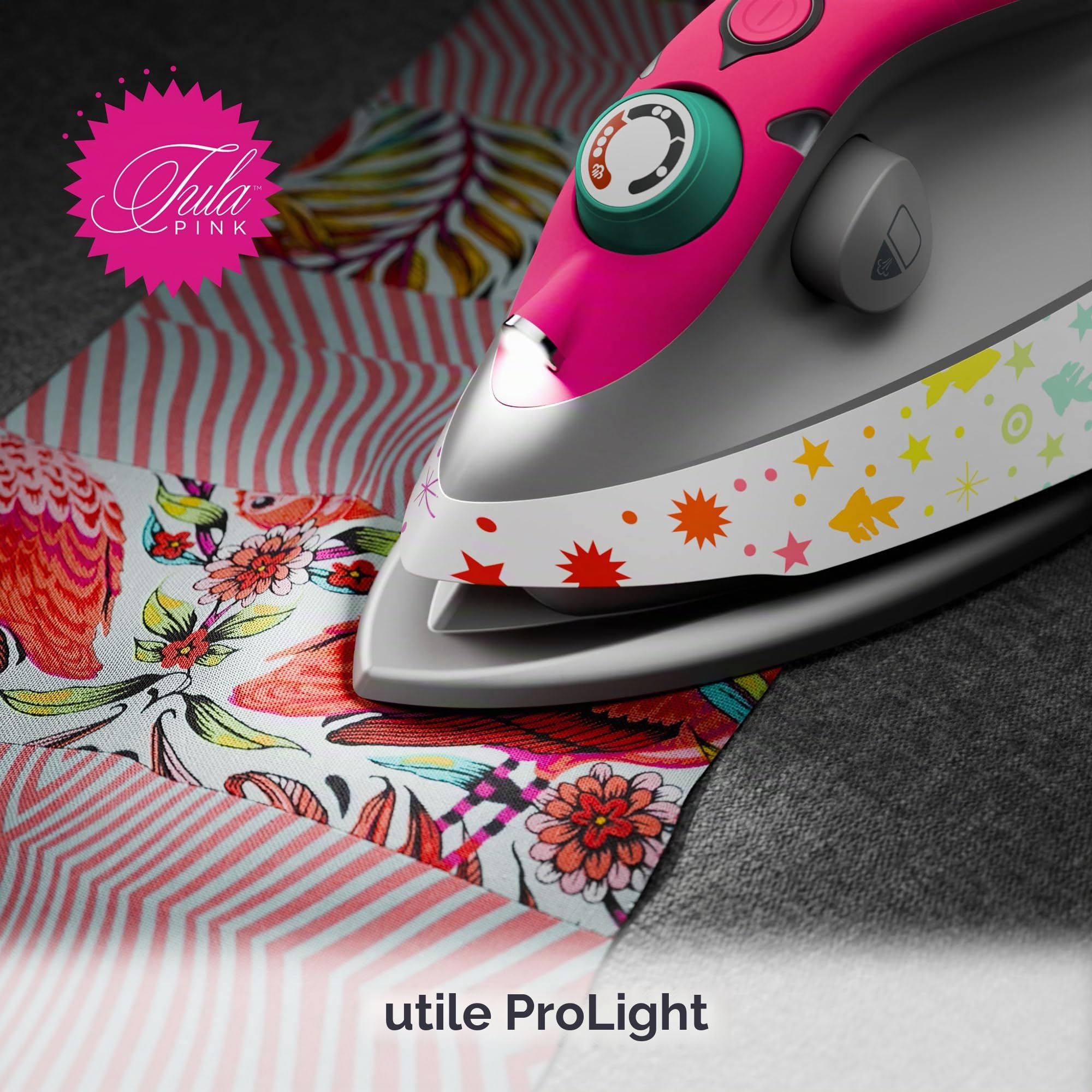 M3Pro Textile Compact Fabric Project Ferro da stiro a vapore con poggiaferro caldo Solemate, Tula Pink