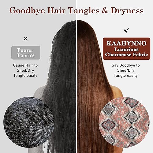 Miniatura 107 de Gorro de satén de seda ajustable para envolver el cabello para dormir, gorro de dormir de doble capa, turbante nocturno para cabello largo y rizado