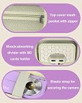 ProCase Digital Camera Case Compatible with CAMKORY/Lecran/Lecnippy/Froitx/aycy/FJFJOPK 4K Vlogging Camera, Hard Shell Storage Travel Bag with Mesh Pocket for Batteries, SD Card -Violet
