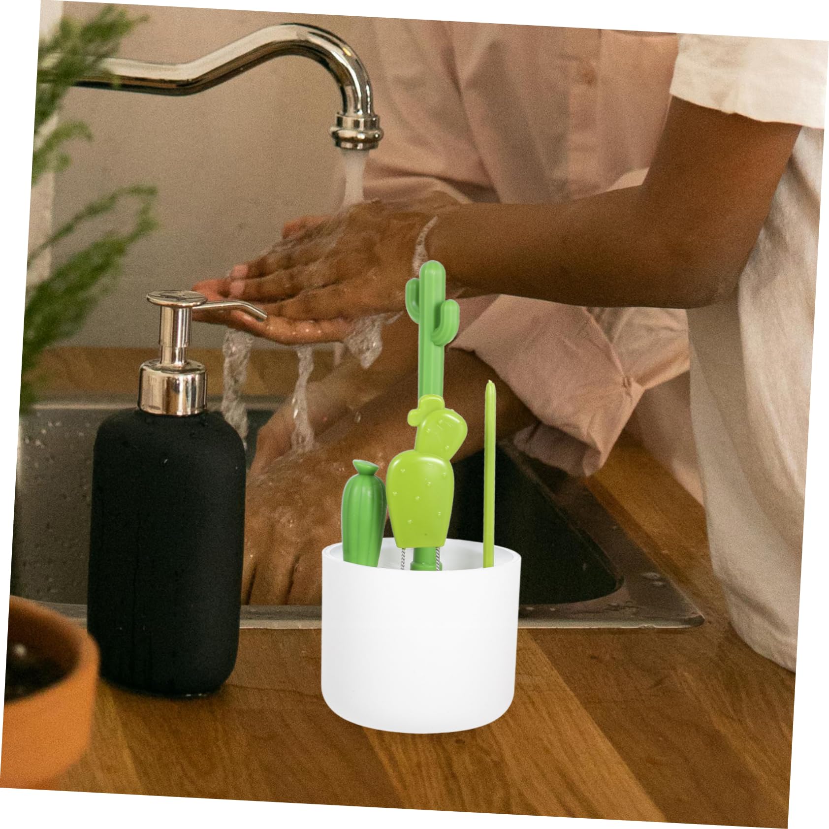 Healeved 3sets Spazzole Multi-funzione Per Pulizia Tappi Spazzola Per Bottiglie Tappi e Ciotole Design Semplice e Resistente Accessorio Pratico Per La Casa e La Cucina