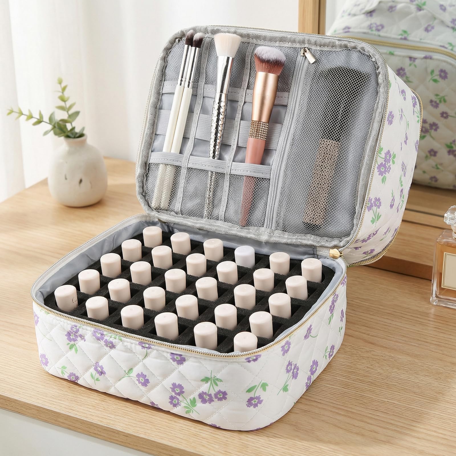 Trousse de maquillage de voyage de grande capacité pour femme, style 5