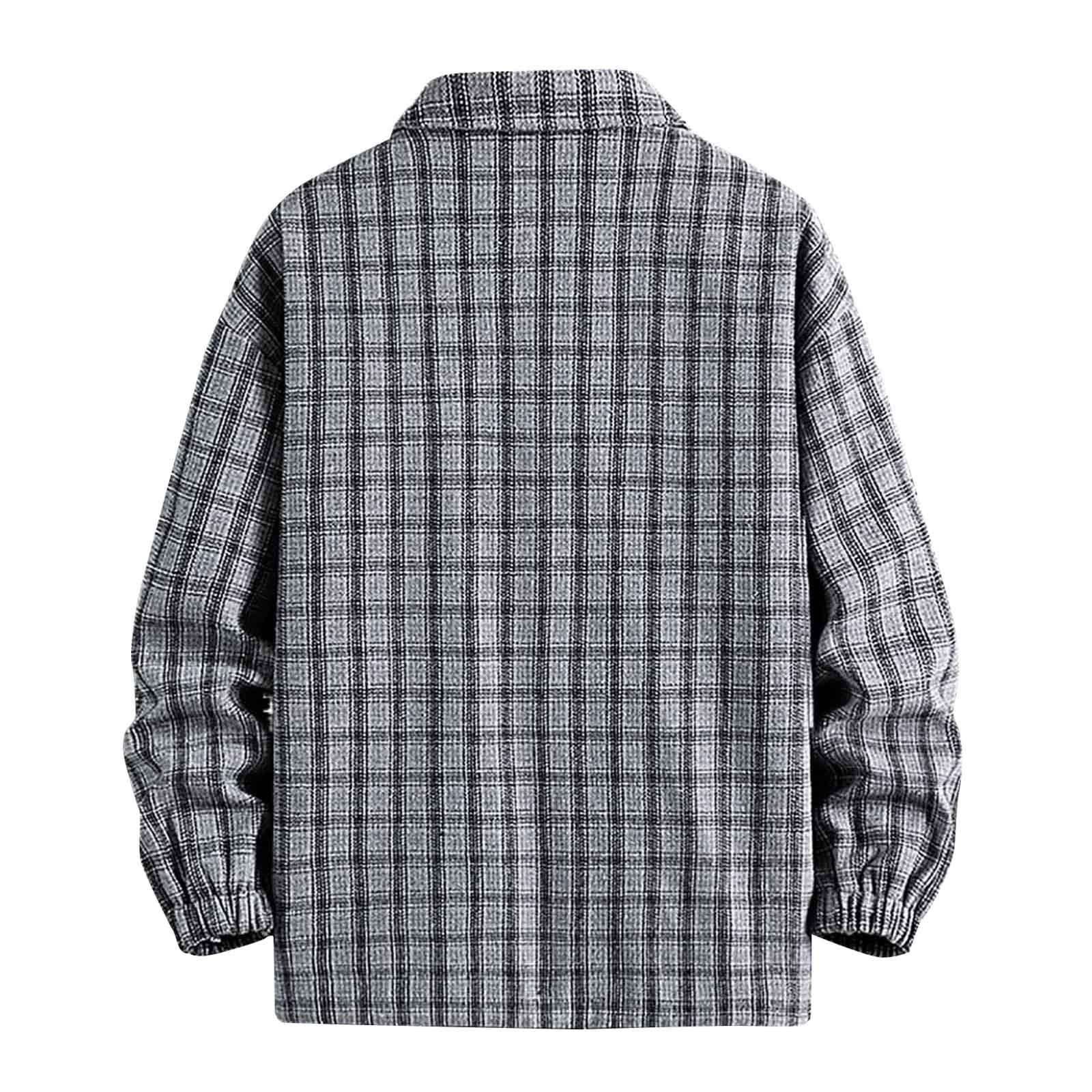 Camisa a cuadros para hombre, manga larga, informal, básica, a cuadros, para hombre, corte regular, camisa de franela, camisa de leñador, camisa de negocios, camisa de trabajo, camisa para hombre