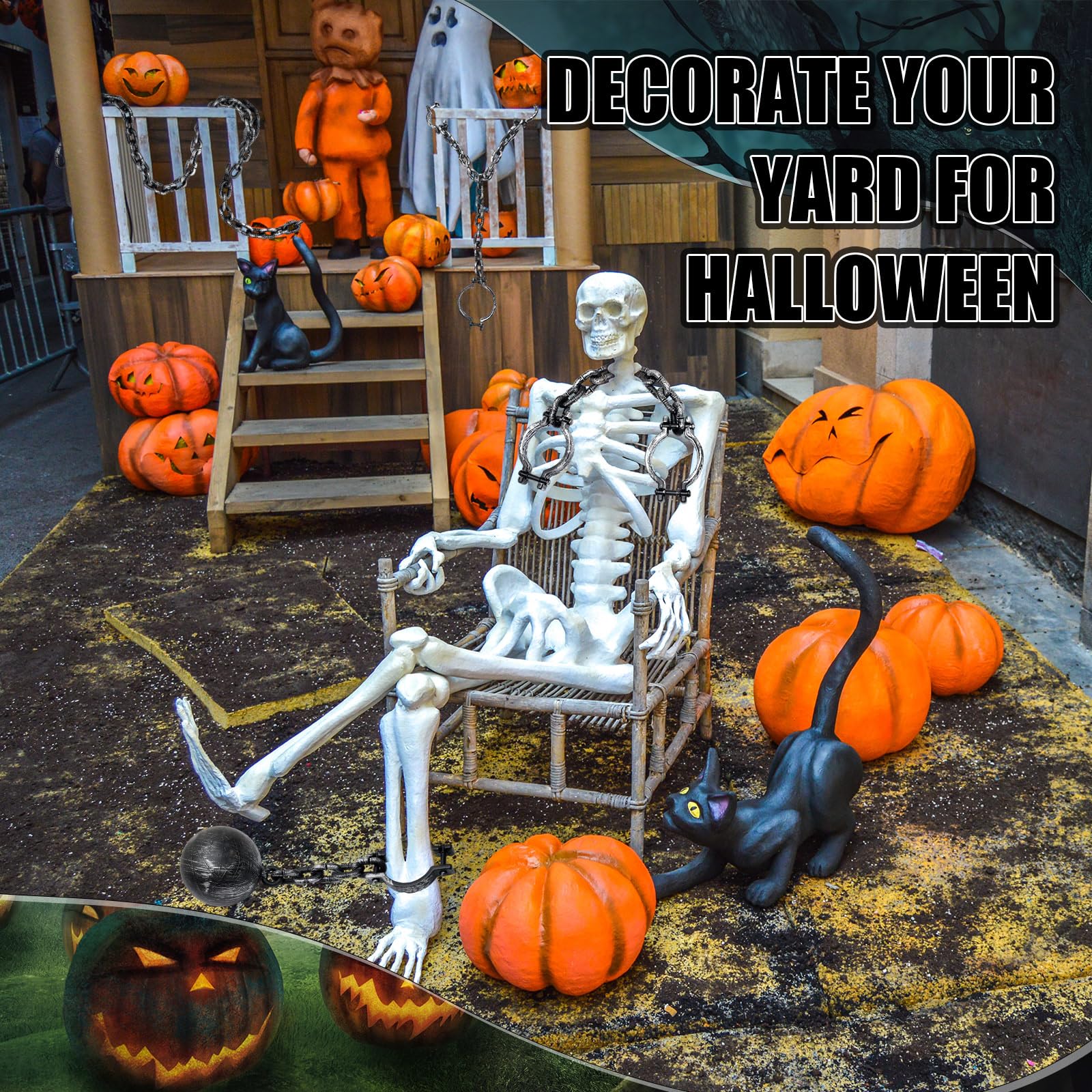 Dzrige Esposas de grillete de plástico, esposas con grilletes de muñeca de prisión, esposas de eslabones de cadena de Halloween, decoración de fiesta de Halloween, suministros de accesorios para Dzrige Esposas de grillete de plástico, esposas con grilletes de muñeca de prisión, esposas de eslabones de cadena de Halloween, decoración de fiesta de Halloween, suministros de accesorios para