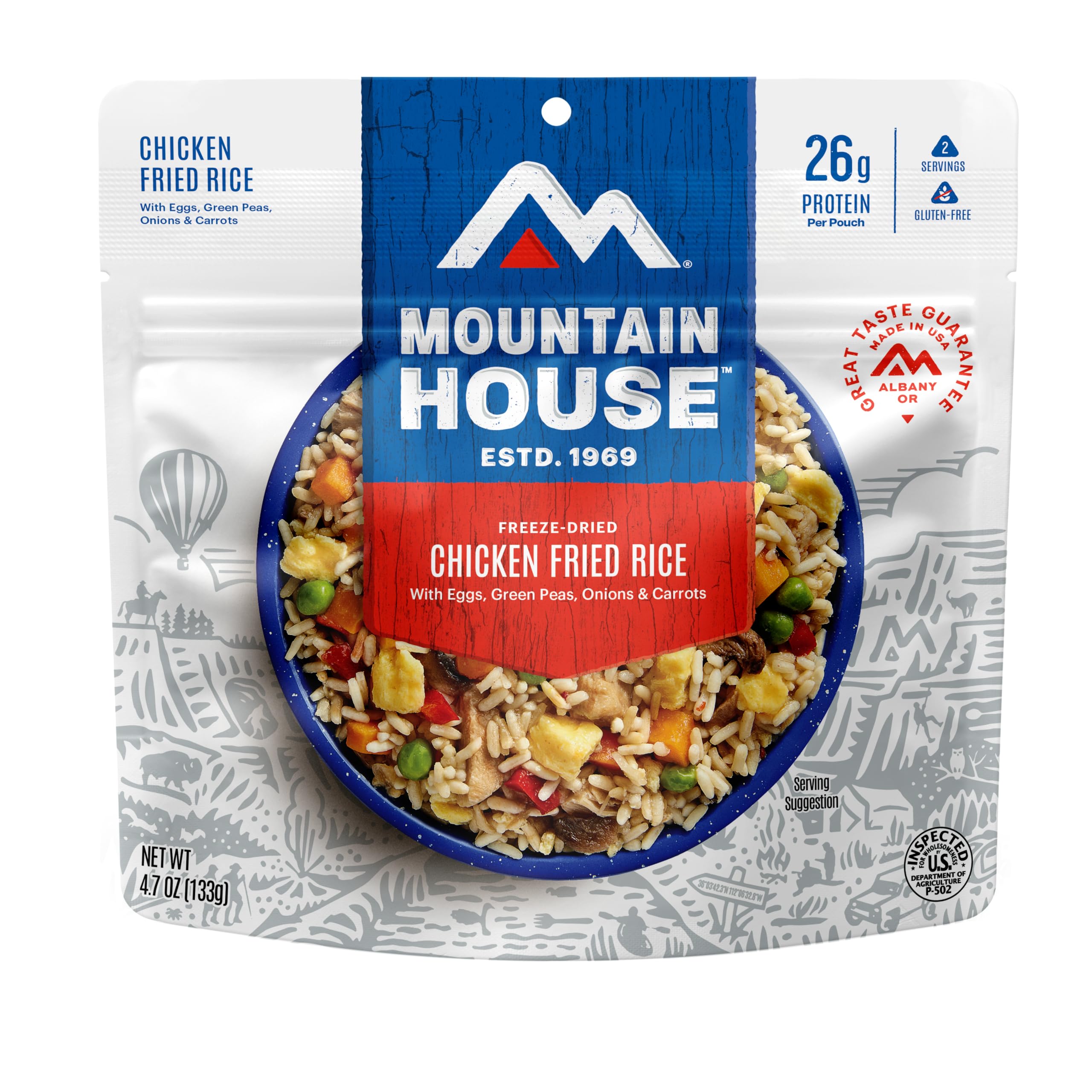 Mountain House Chicken Fried Rice | Freeze Dried Backpacking & Camping Food | Survival & Emergency Food | Gluten-Free