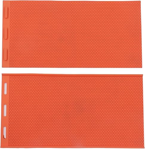 Fdit 2 hojas de cera de abeja de silicona para fabricación de velas de panal y hojas de colmena (naranja)