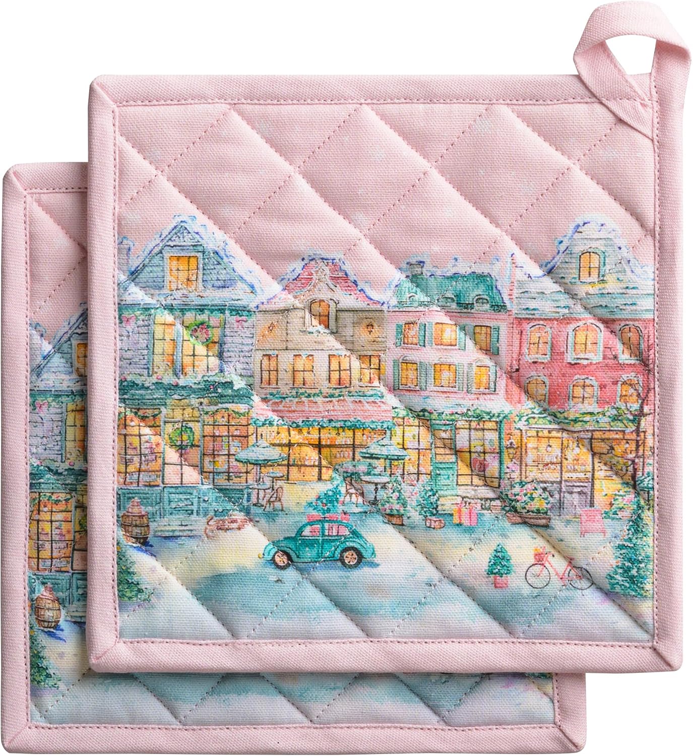 Maison d' Hermine Pot Holders 100% Cotton Potholders (8" x 8", Pack of 2)