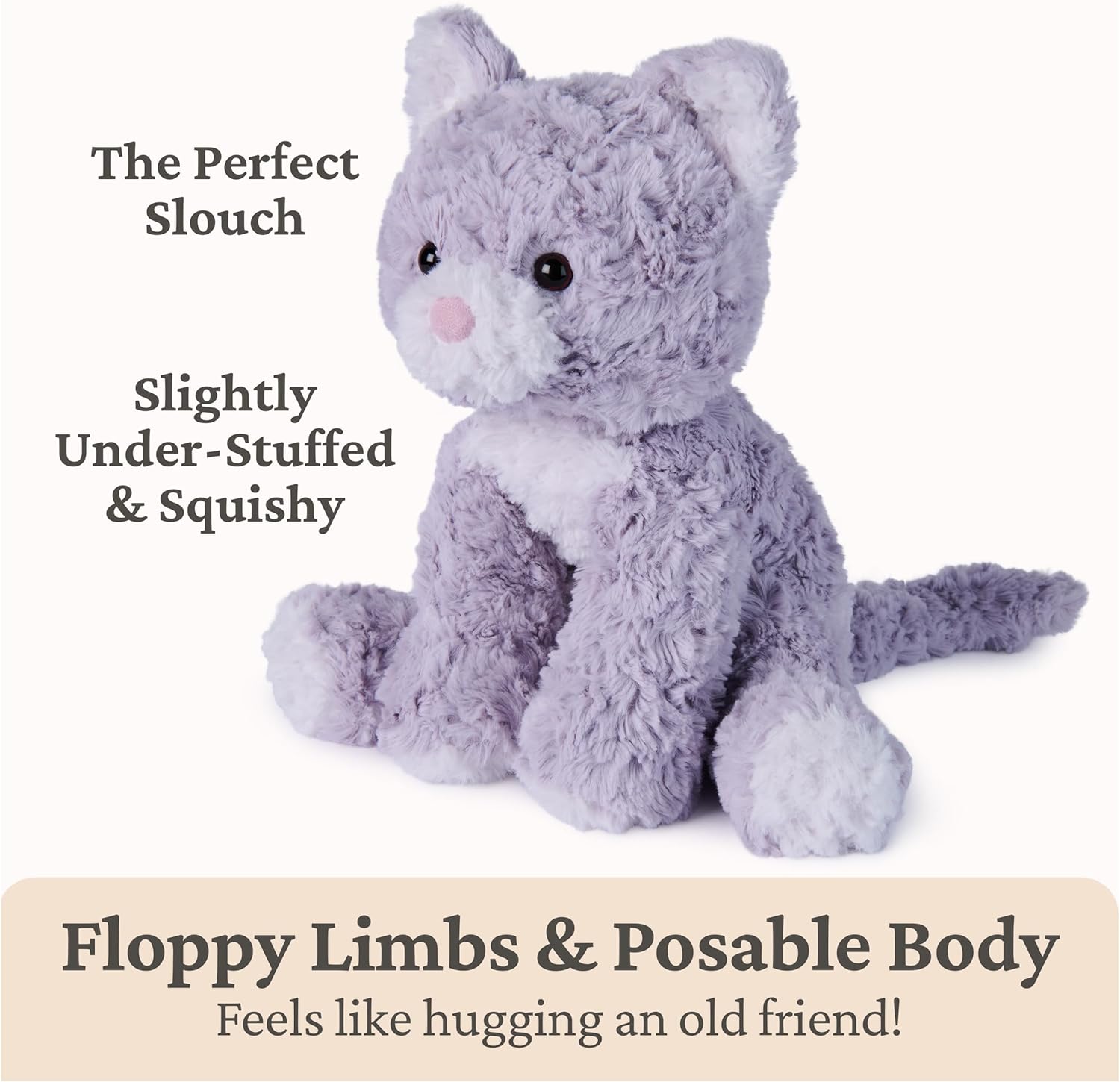 GUND Cozys Collection Kitten Plush, Cat Stuffed Animal for Ages 0 and Up, Purple, 10" - Image 3