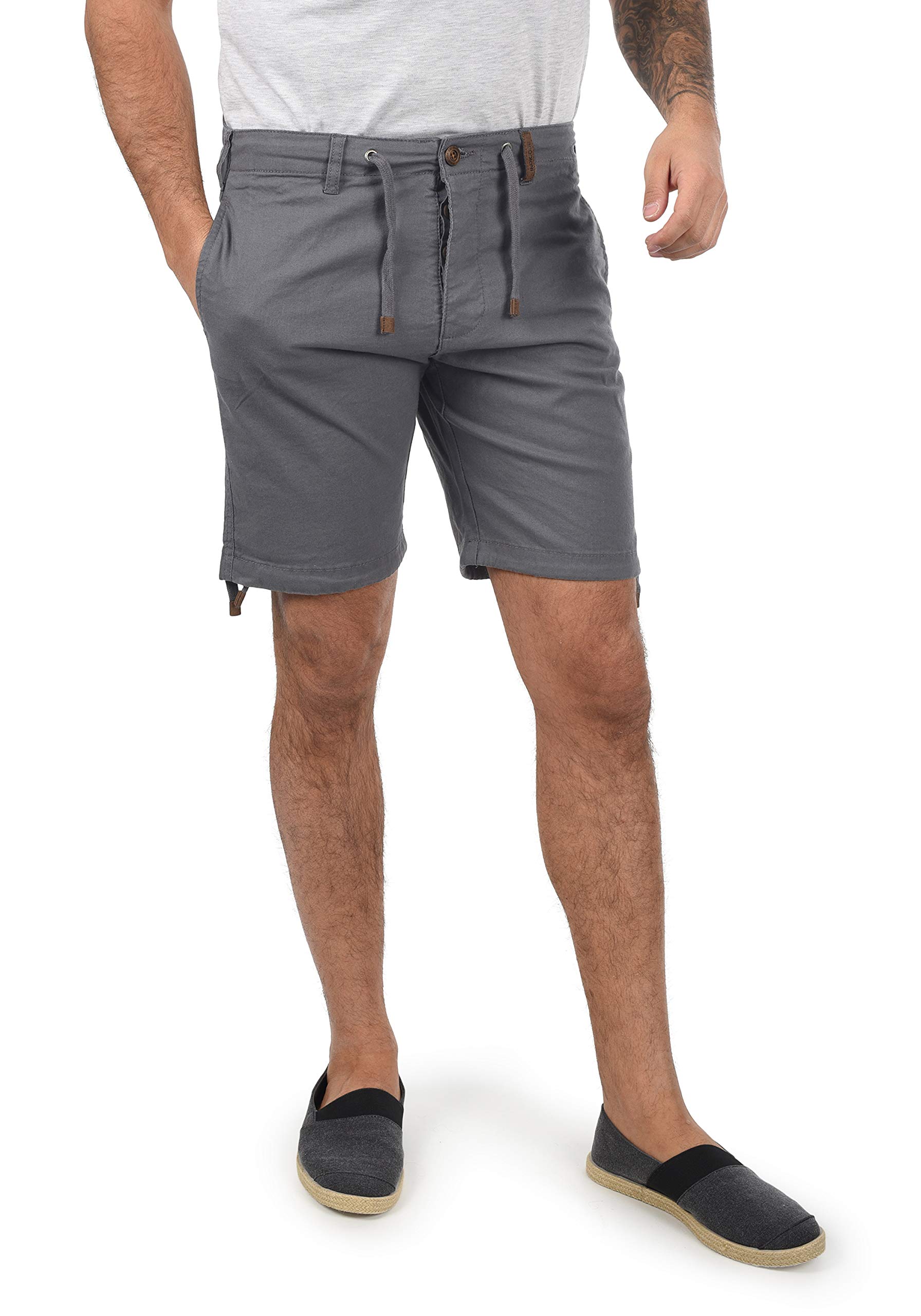 Indicode IDMoses Herren Leinenshorts Kurze Leinenhose Bermuda mit Kordel Regular Fit