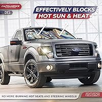 Vista 7 de Autoamerics Parasol de Parabrisas de Una Pieza - Parasol Cromado Líquido Plegable para Ventana Delantera de Auto para Carros SUV Camión - Protector