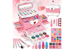 Teensymic Kids Makeup Kit Girl Toys Gifts for Kids Age 4-5-6-7-8-9