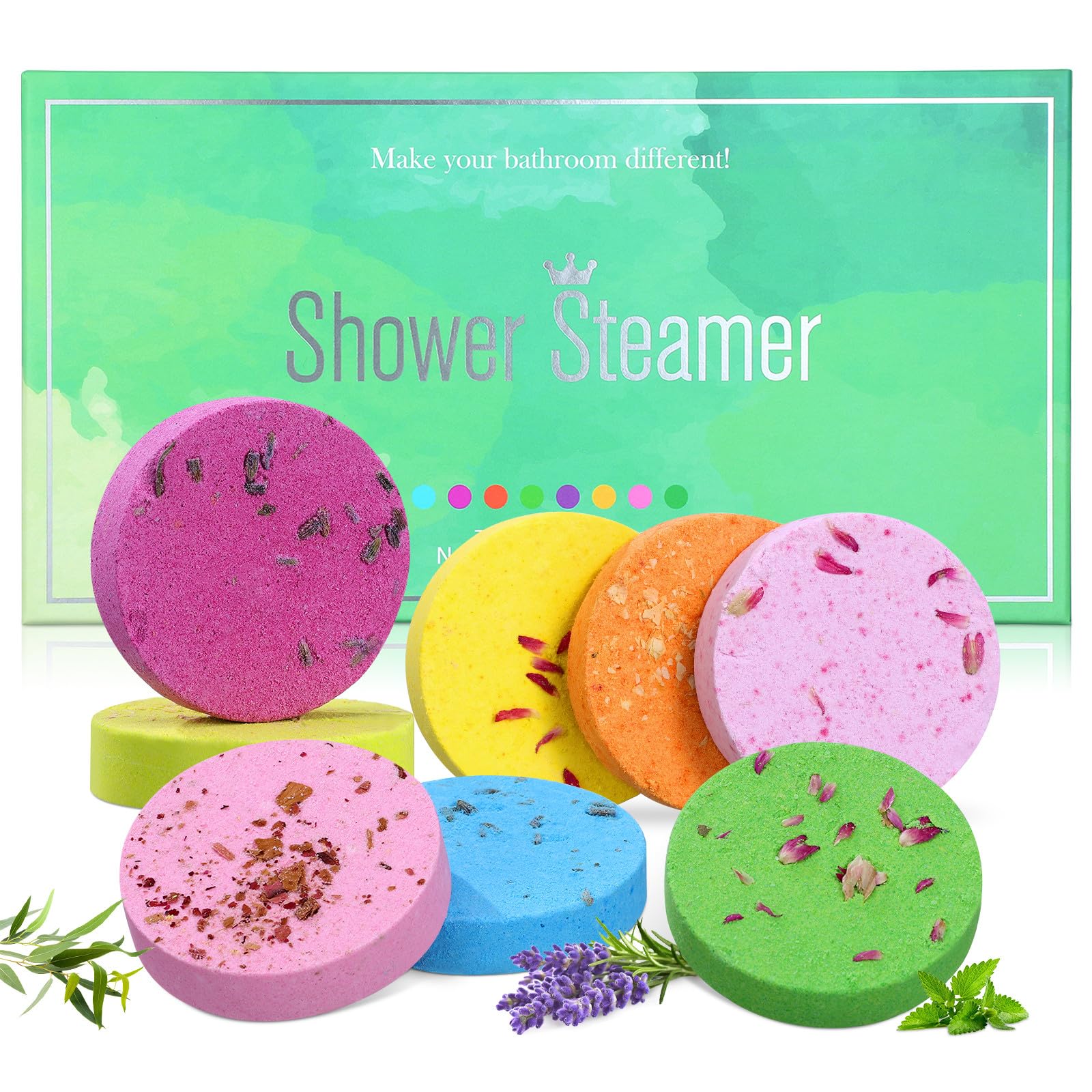 8 Pastillas Aromáticas de Baño para Mujer con Minerales Marinos, Disolución Uniforme y Aroma Elegante para Relajación Baño