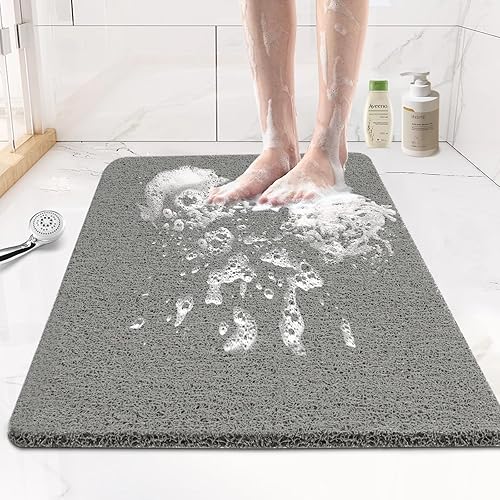 Joyhalo Alfombra de baño antideslizante para bañera, tapete de ducha para ducha interior, 17 x 30 pulgadas, tapete de baño de PVC para zonas