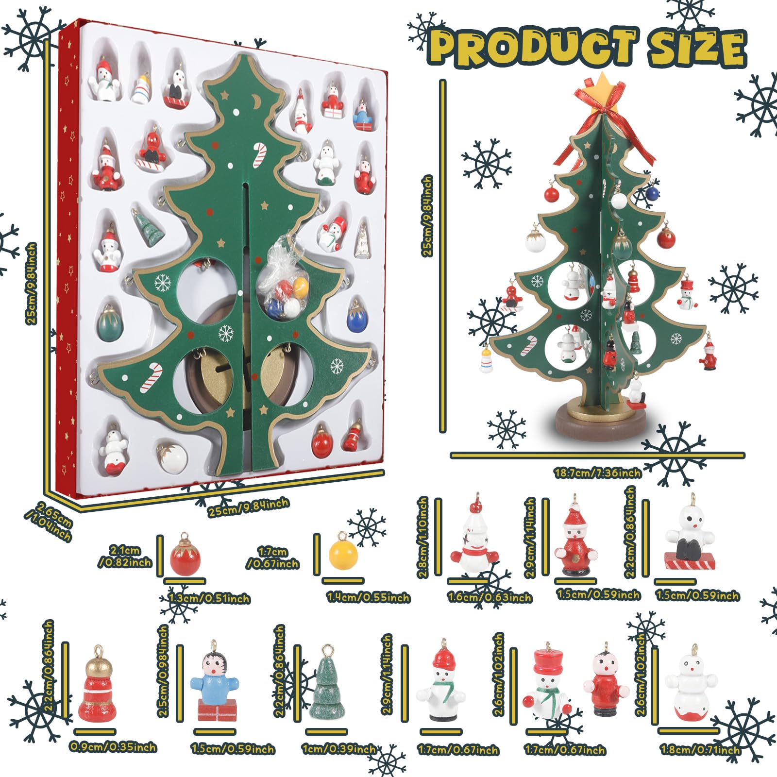 Porta Soldi Natalizi In Legno - 3 Pezzi, Decorazioni Per Albero Di Natale, Regalo Per Bambini