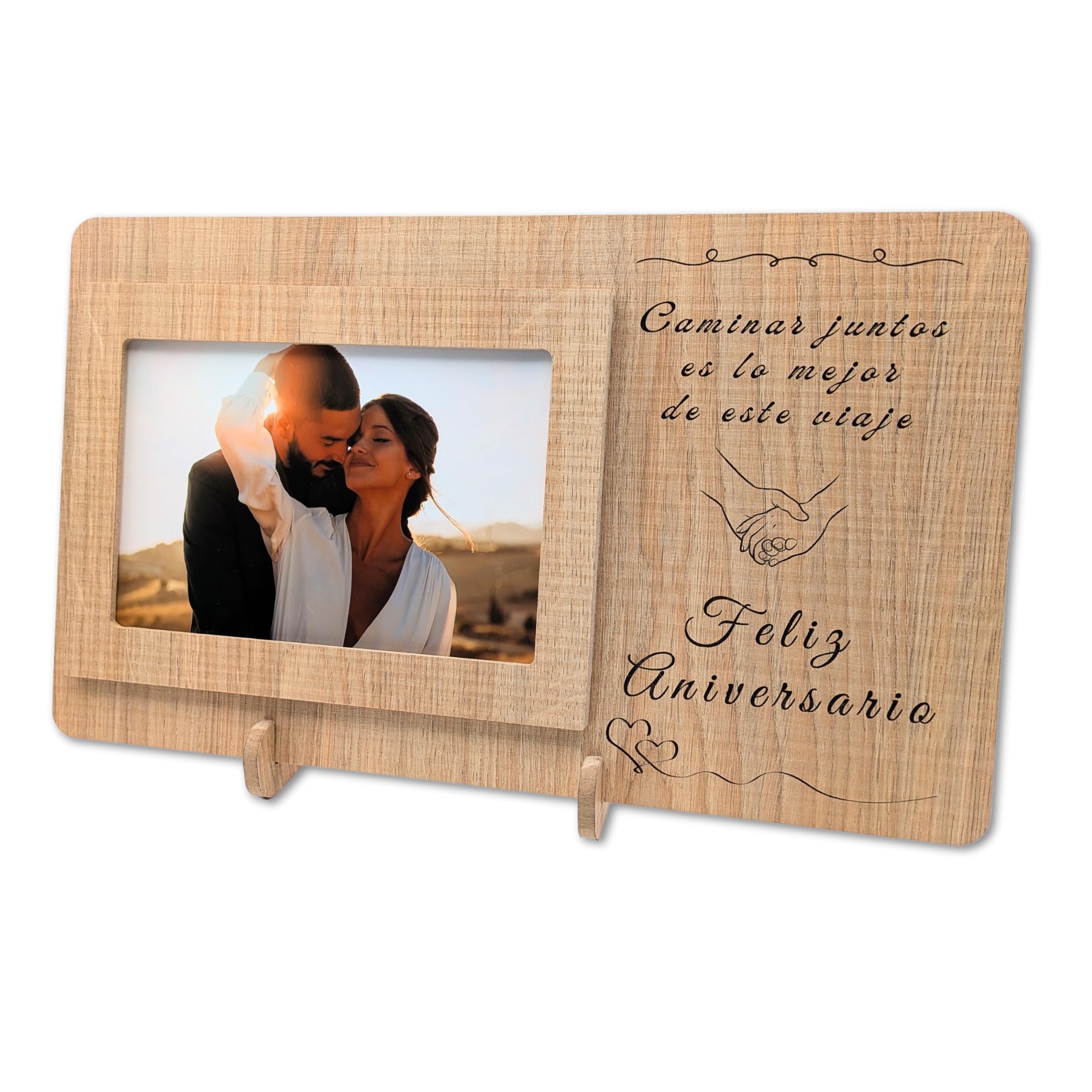 NIRALIS Marco de Fotos con Frases Originales Fotos 10x15 - Regalo para Aniversario - Marco Personalizado para Detalles Aniversario, Aniversario pareja (Aniversario), San Valentin