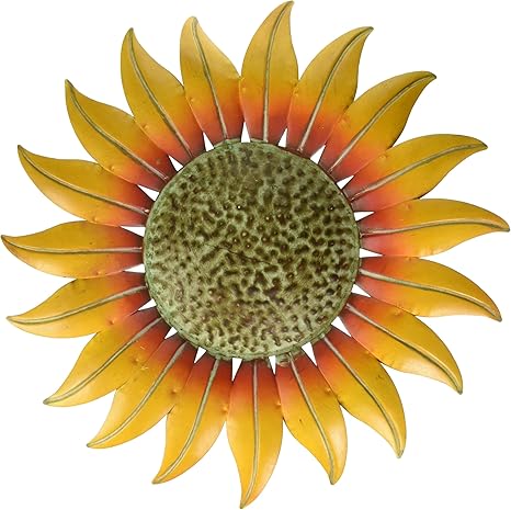 Amazon Com Sunflower Decor Metal Wall Plaque 14 Home Kitchen