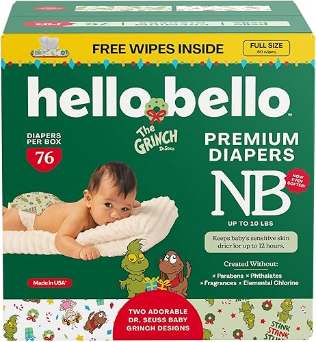 Miniatura 16 de Hello Bello Premium - Pañales para bebé de talla recién nacido, 32 unidades de pañales desechables, extra absorbentes, hipoalergénicos con ajuste