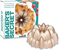 Vista 4 de Molde para pastel acanalado Baker's Secret, moldes para pastel, molde para pastel novedoso, moldes para pastel de aluminio fundido, 2 capas