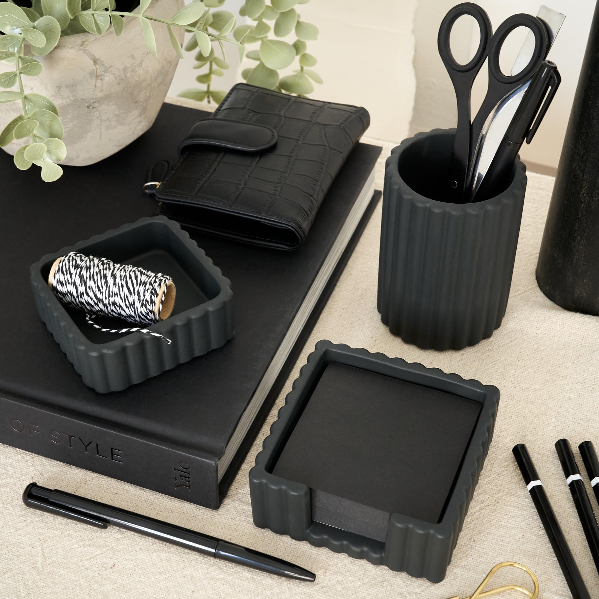 Concrete Desk Organizer Set - Stylish Office Supplies -7