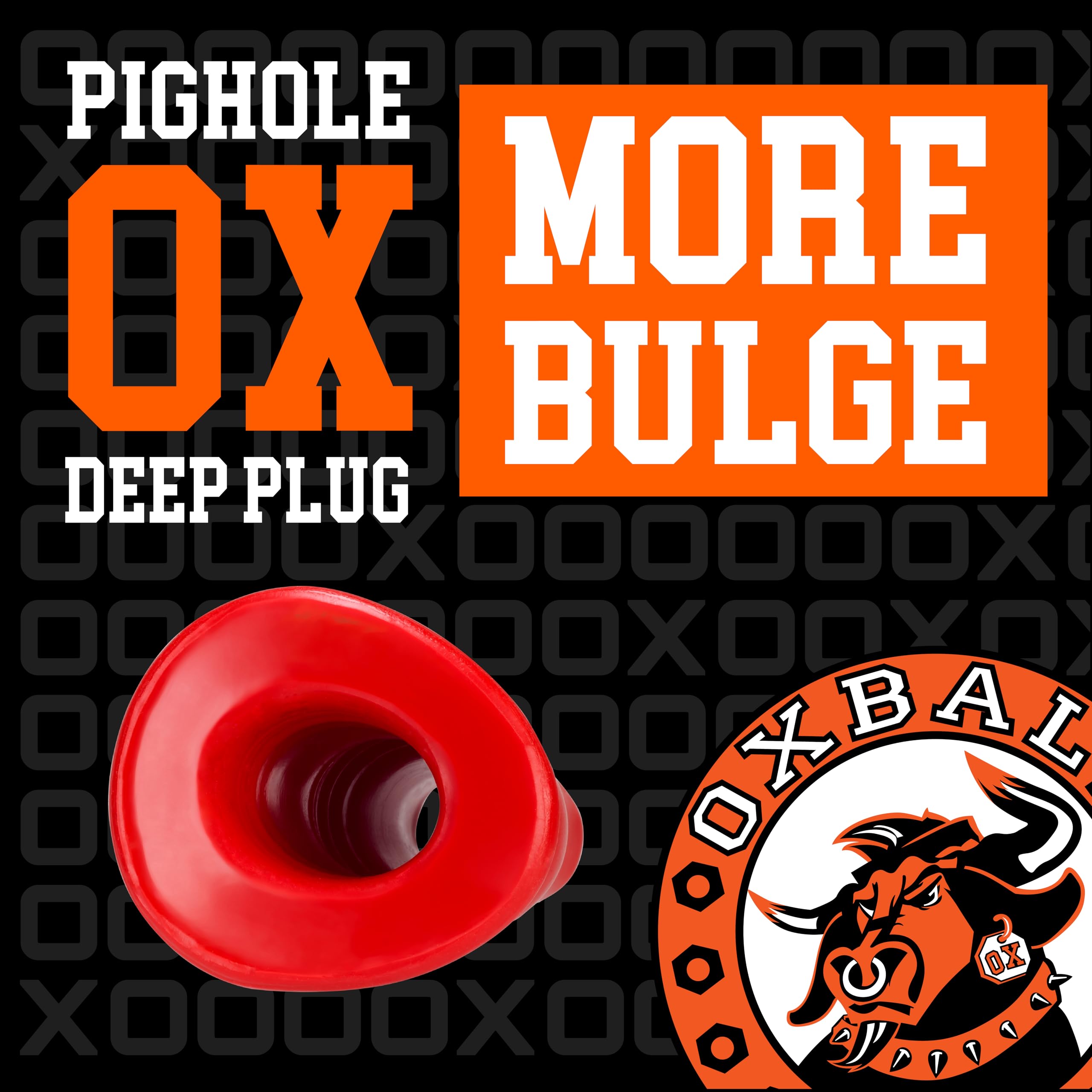 Oxballs 2X-Large Cucciolo rosso perforato Cappuccetto a pozzo profondo