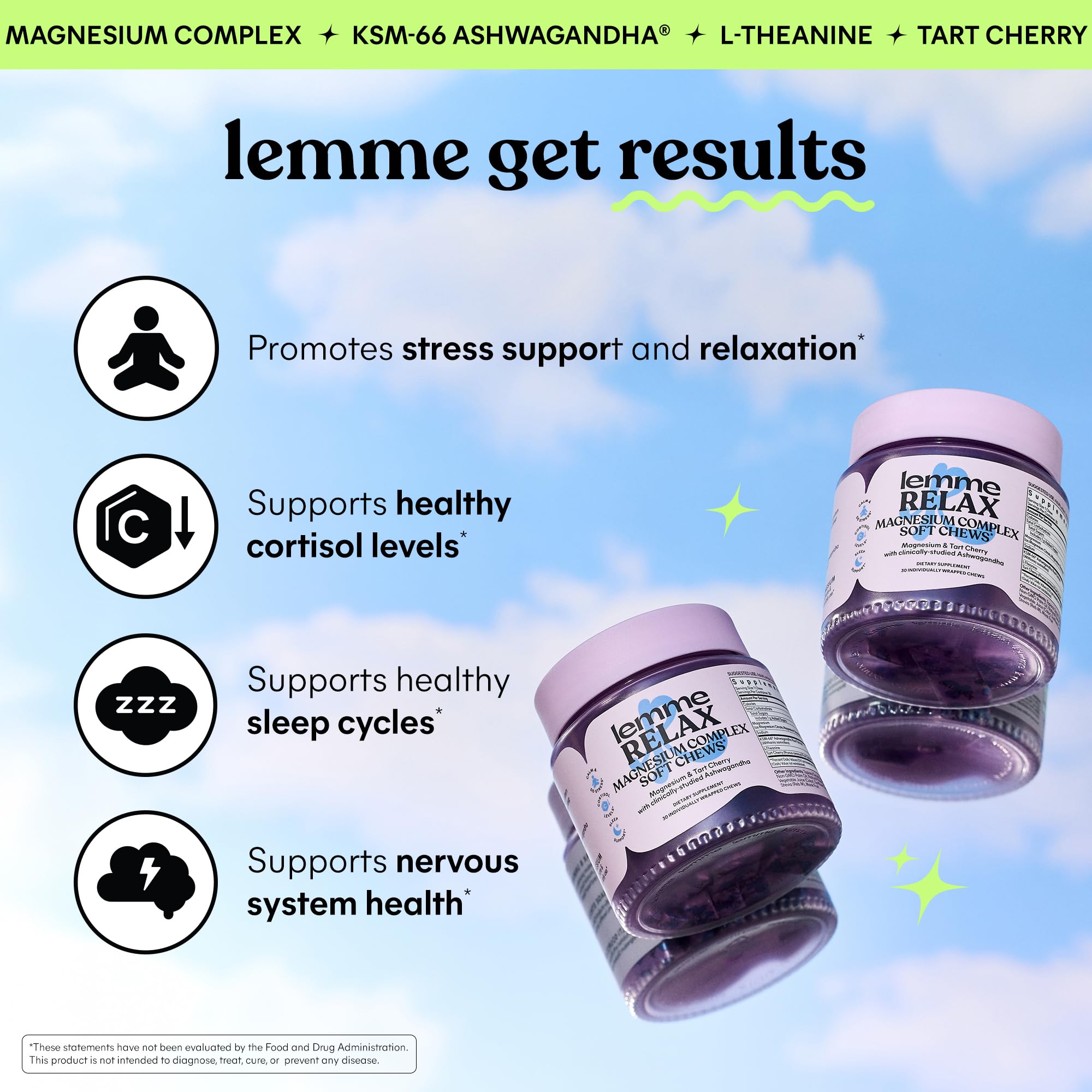 Lemme Relax Soft Chews with Magnesium Glycinate & Citrate (30 Chews) — Amazon image 2